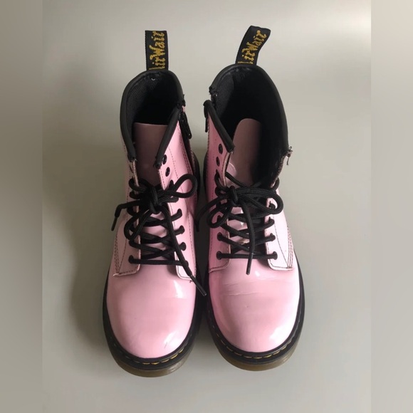 Dr. Martens Junior 1460 Patent Leather Boots Pink Size: US 4M 5L EUR 36 - Picture 3 of 12